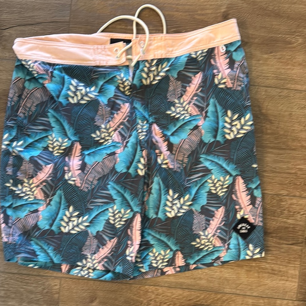 Tropical Leaf Print Board Shorts American eagle , large, men’s